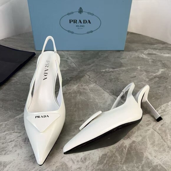 Prada Women's White Heels - Picture 5 of 7